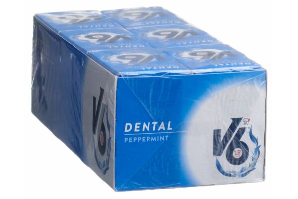 V6 Dental Care Kaugummi Peppermint 24 Box