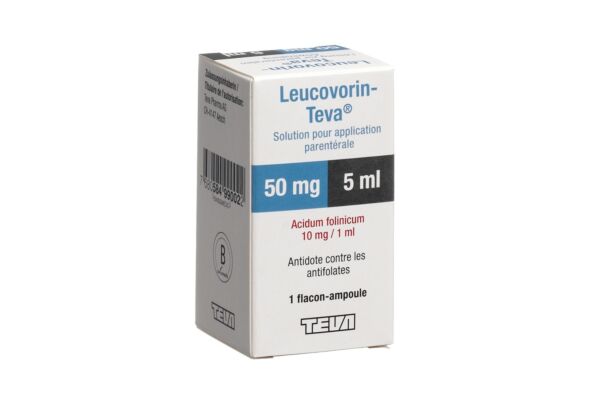 Leucovorin-Teva Inj Lös 50 mg/5ml Durchstf 5 ml