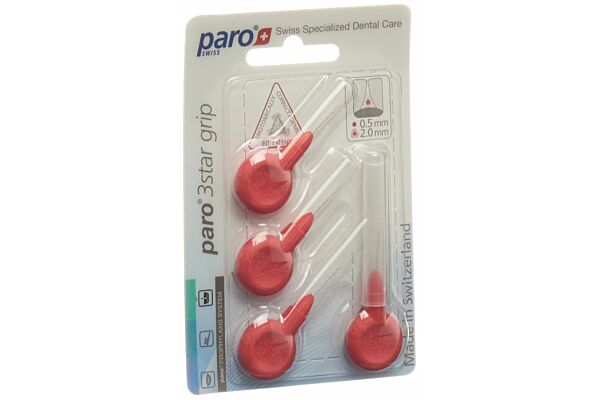 paro 3Star-Grip 2mm xxx-fein rot zylindrisch 4 Stk