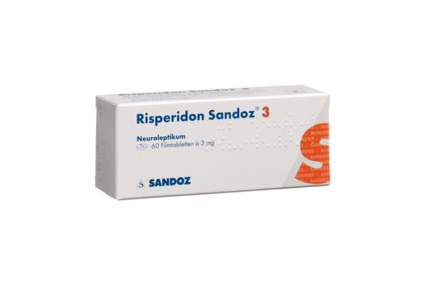 Rispéridone Sandoz cpr pell 3 mg 60 pce