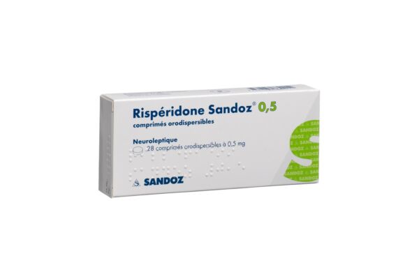 Rispéridone Sandoz cpr orodisp 0.5 mg 28 pce