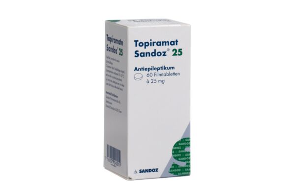 Topiramate Sandoz cpr pell 25 mg bte 60 pce