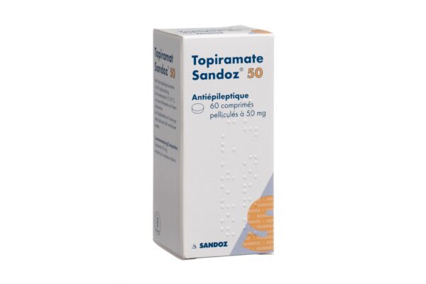 Topiramate Sandoz cpr pell 50 mg bte 60 pce