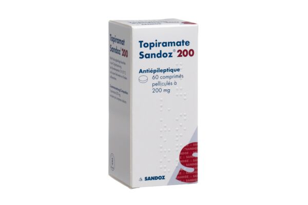 Topiramate Sandoz cpr pell 200 mg bte 60 pce