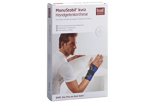 Bort ManuStabil bandage de soutien court XL droite noir