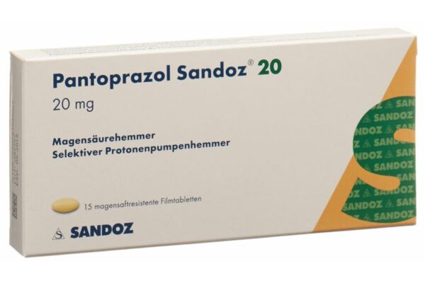 Pantoprazol Sandoz Filmtabl 20 mg 15 Stk