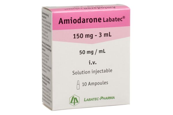 Amiodaron Labatec Inj Lös 150 mg/3ml 10 Amp 3 ml