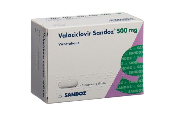 Valaciclovir Sandoz Filmtabl 500 mg 42 Stk