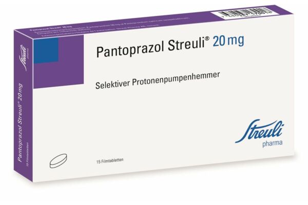 Pantoprazole Streuli cpr pell 20 mg 15 pce