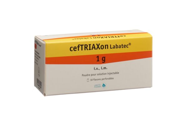 Ceftriaxon Labatec Trockensub 1 g Durchstf 10 Stk