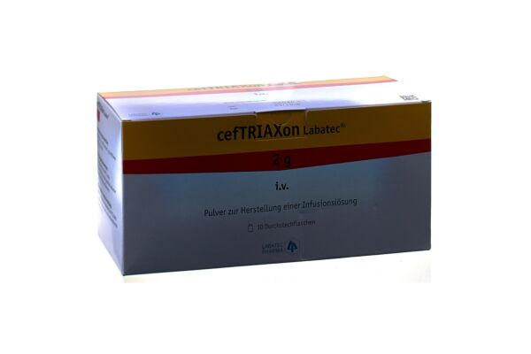 Ceftriaxon Labatec subst sèche 2 g flac 10 pce