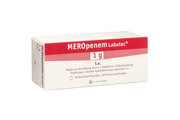 Meropenem Labatec i.v. subst sèche 1 g pour injection ou perfusion flac 10 pce