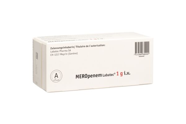 Meropenem Labatec i.v. subst sèche 1 g pour injection ou perfusion flac 10 pce