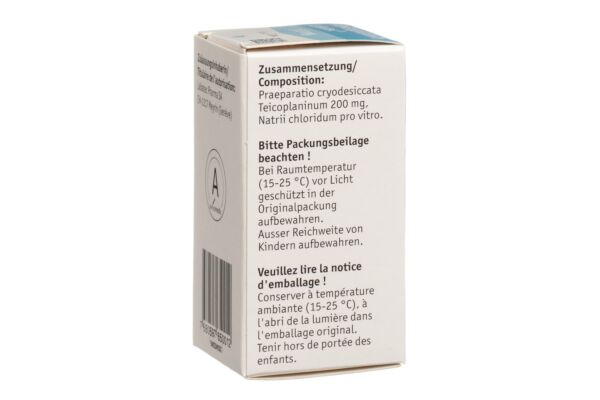 Teicoplanin Labatec subst sèche 200 mg flac