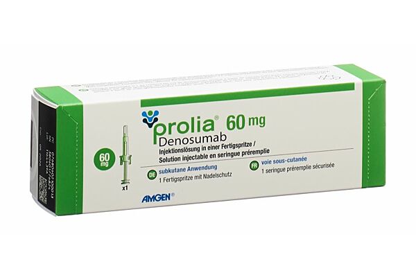 Prolia sol inj 60 mg/ml avec capuchon protecteur de l'aiguille ser pré