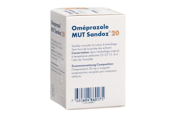 Omeprazol MUT Sandoz Filmtabl 20 mg Ds 56 Stk