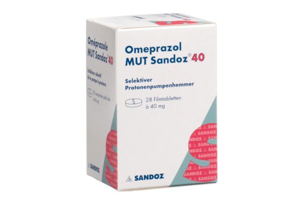 Omeprazol MUT Sandoz Filmtabl 40 mg Ds 28 Stk