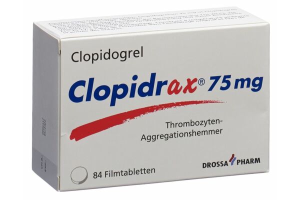 Clopidrax cpr pell 75 mg 84 pce