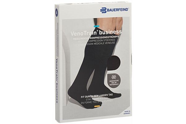 VENOTRAIN BUSINESS foot long AD KKL2 S normal/short geschlossene Fussspitze schwarz 1 Paar