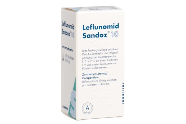 Léflunomide Sandoz cpr pell 10 mg bte 100 pce