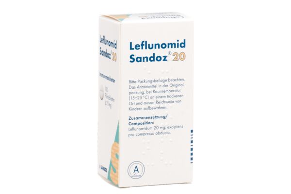 Léflunomide Sandoz cpr pell 20 mg bte 100 pce