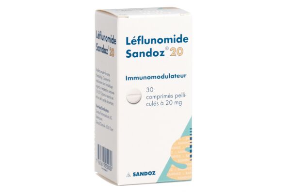 Léflunomide Sandoz cpr pell 20 mg bte 30 pce