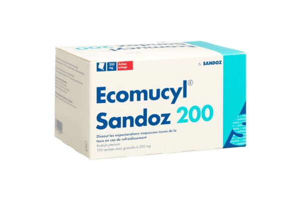 Ecomucyl Sandoz gran 200 mg sach 100 pce