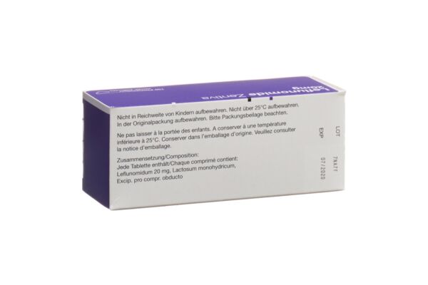 Leflunomide Zentiva cpr pell 20 mg bte 100 pce