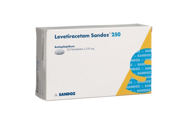 Lévétiracétam Sandoz cpr pell 250 mg 30 pce