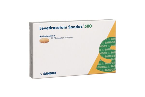 Lévétiracétam Sandoz cpr pell 500 mg 20 pce