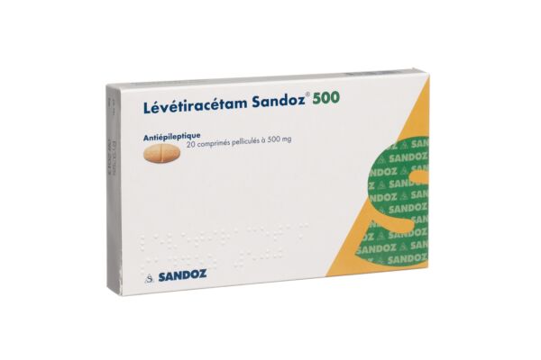 Lévétiracétam Sandoz cpr pell 500 mg 20 pce