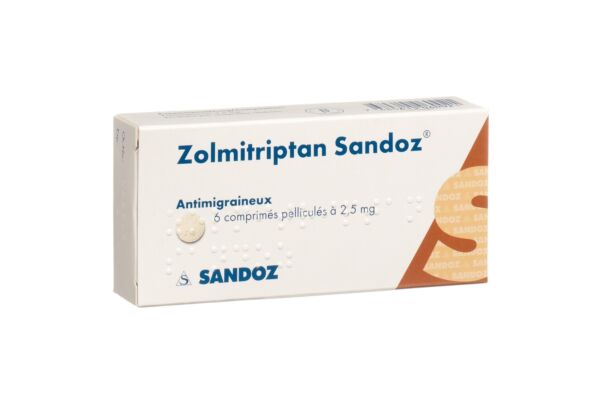 Zolmitriptan Sandoz Filmtabl 2.5 mg 6 Stk