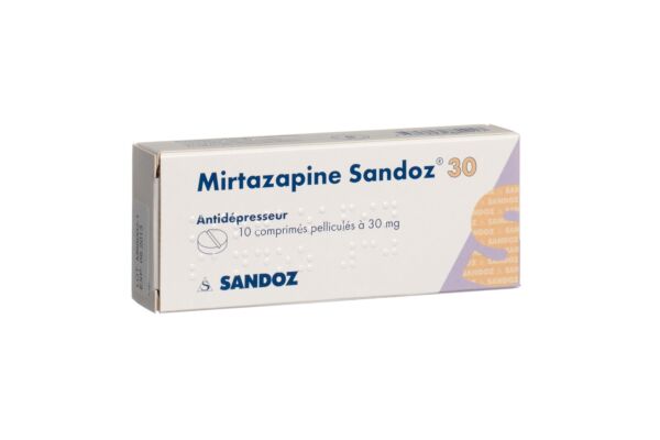 Mirtazapine Sandoz cpr pell 30 mg 10 pce