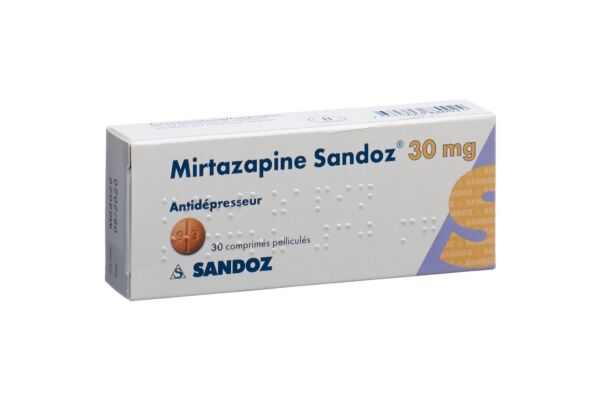 Mirtazapin Sandoz Filmtabl 30 mg 30 Stk