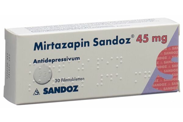 Mirtazapin Sandoz Filmtabl 45 mg 30 Stk su prescrizione