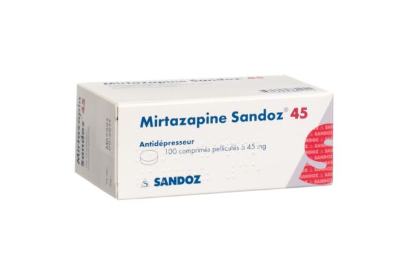 Mirtazapine Sandoz cpr pell 45 mg 100 pce