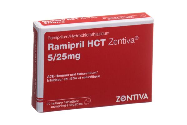 Ramipril HCT Zentiva Tabl 5/25 mg 20 Stk