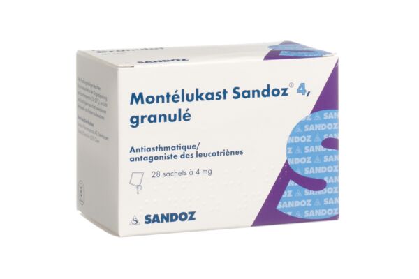 Montélukast Sandoz gran 4 mg sach 28 pce