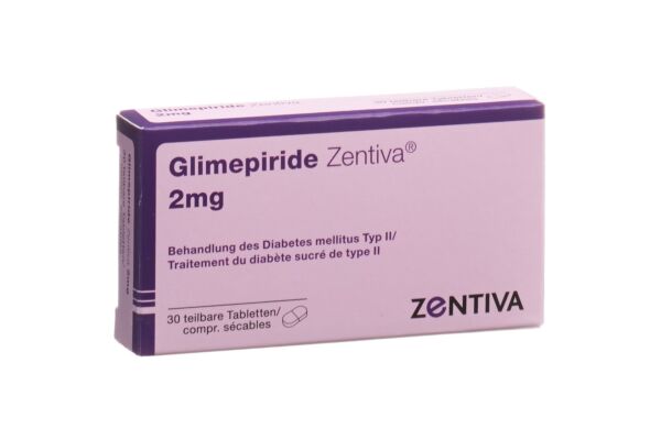 Glimepiride Zentiva Tabl 2 mg 30 Stk