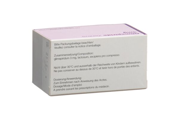 Glimepiride Zentiva Tabl 3 mg 120 Stk