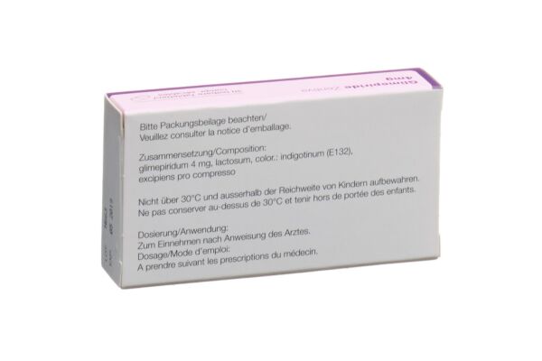 Glimepiride Zentiva Tabl 4 mg 30 Stk