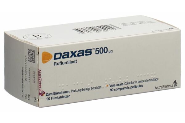 Daxas cpr pell 500 mcg 90 pce