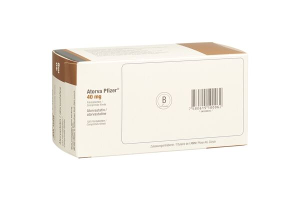 Atorva Pfizer Filmtabl 40 mg 100 Stk