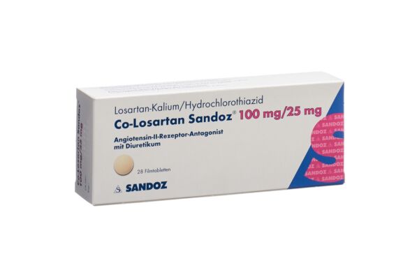 Co-Losartan Sandoz Filmtabl 100/25mg 28 Stk