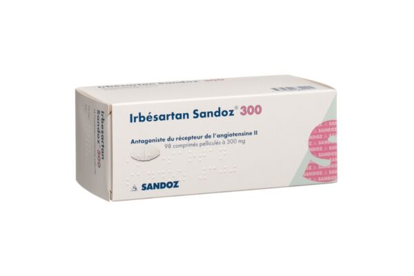 Irbésartan Sandoz cpr pell 300 mg 98 pce