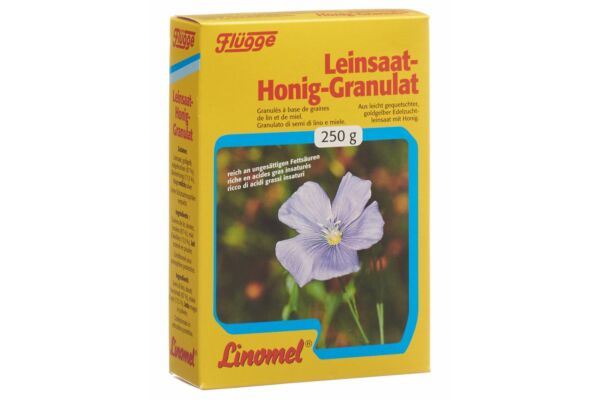 Flügge Linomel granulés graines lin miel 250 g