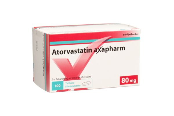 Atorvastatin axapharm Filmtabl 80 mg 100 Stk