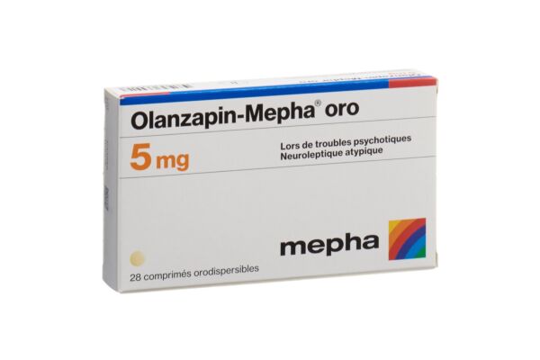 Olanzapin-Mepha oro Schmelztabl 5 mg 28 Stk