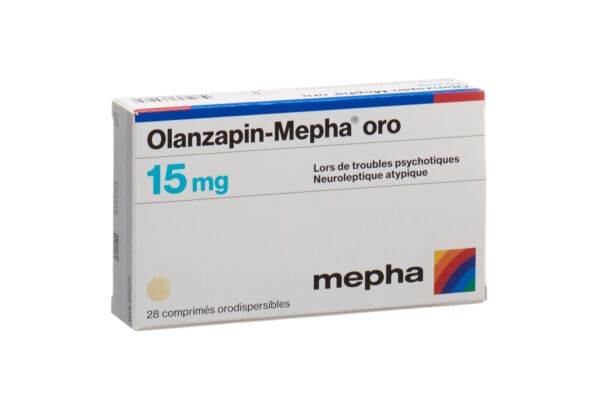 Olanzapin-Mepha oro Schmelztabl 15 mg 28 Stk