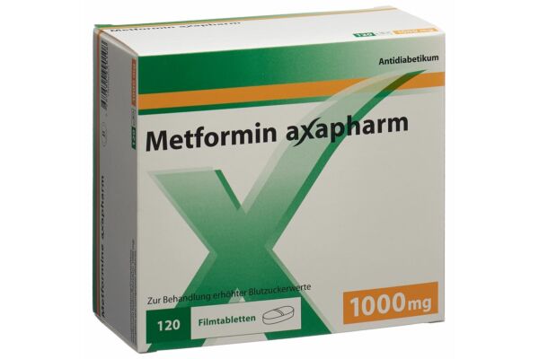 Metformin Axapharm Filmtabl 1000 mg 120 Stk